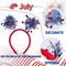 4th of July Headband Independence Day Hair Bands Glittery Star Hair Hoop USA Flag Stars Design Patriotic Decorations Red White Blue Hair Accessories for Fourth of July Parades Party Favors 1PCS